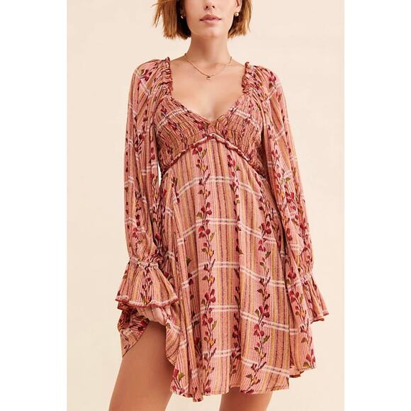 Free people Dresses & Skirts - Free People Women’s Jackie Mini Dress Aztec New Size Large Boho Casual